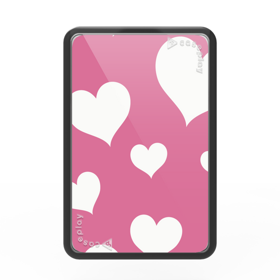 Premium Card Wallet［ Dot Hearts - Pink ］