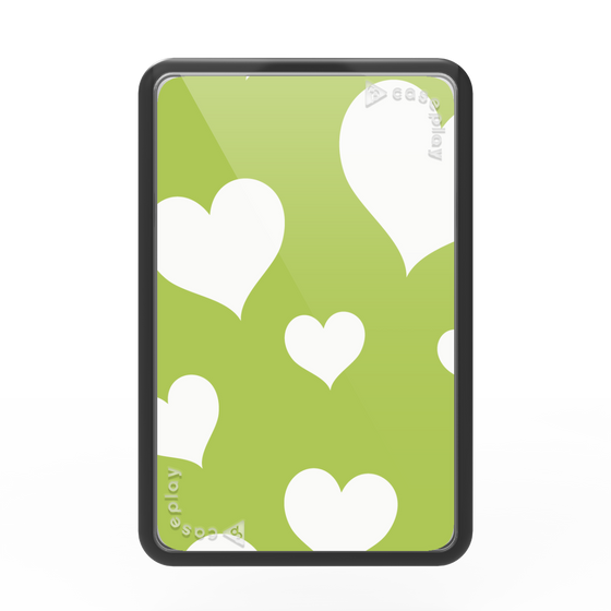 Premium Card Wallet［ Dot Hearts - Green ］