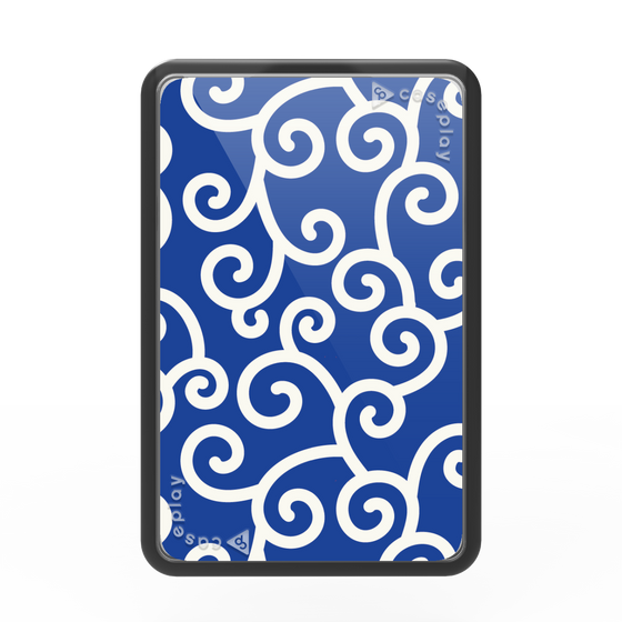 Premium Card Wallet［ Karakusa Pattern - Blue ］