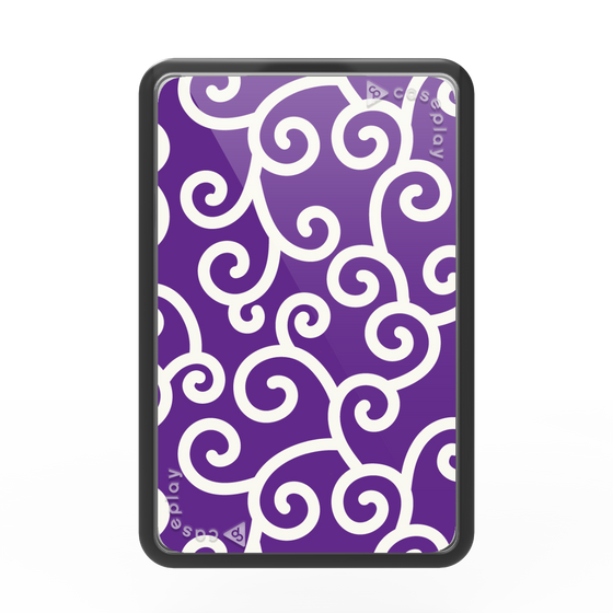 Premium Card Wallet［ Karakusa Pattern - Purple ］
