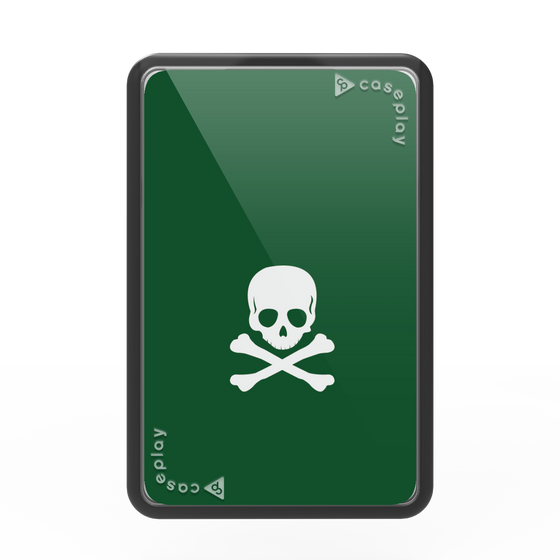 Premium Card Wallet［ Skull - Green ］