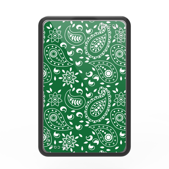 Premium Card Wallet［ Paisley - Green ］