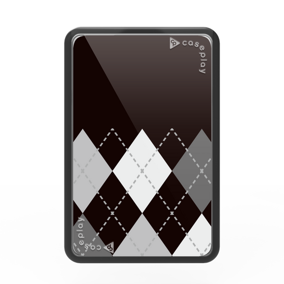 Premium Card Wallet［ Nordic Argyle - Black ］