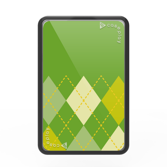 Premium Card Wallet［ Nordic Argyle - Green ］