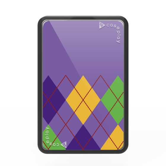 Premium Card Wallet［ Nordic Argyle - Purple ］