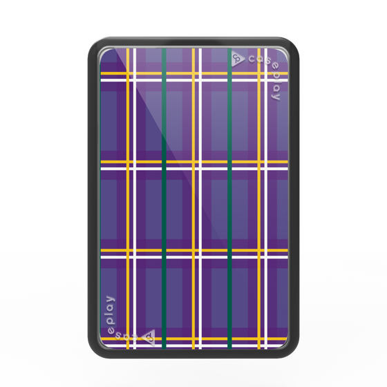 Premium Card Wallet［ Tartan Check - Purple ］