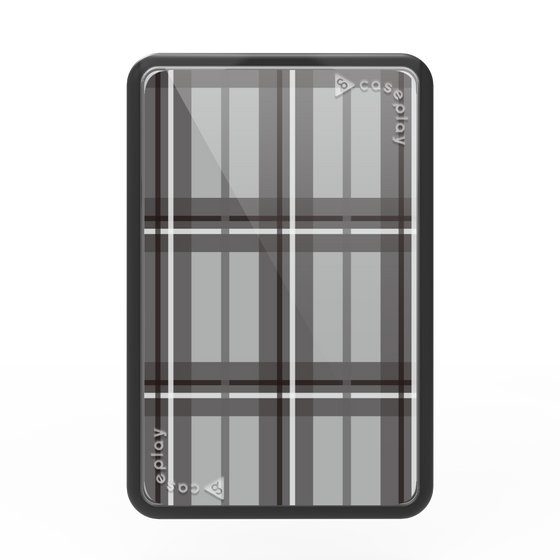 Premium Card Wallet［ Tartan Check - Gray ］