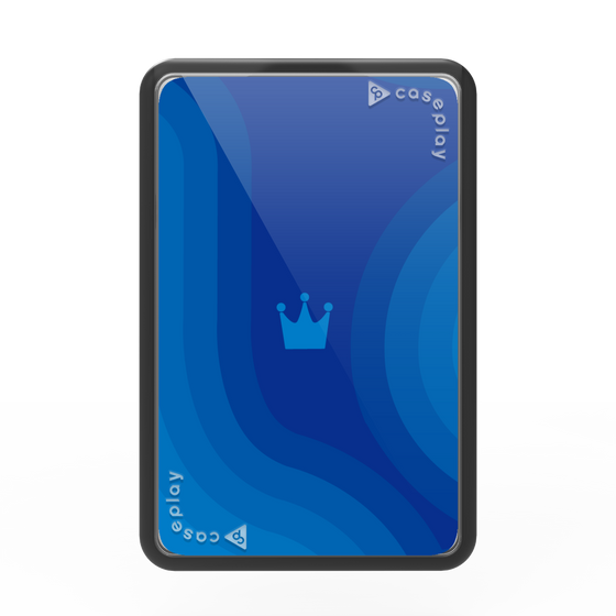 Premium Card Wallet［ CASEPLAY Winding Pattern - Blue ］