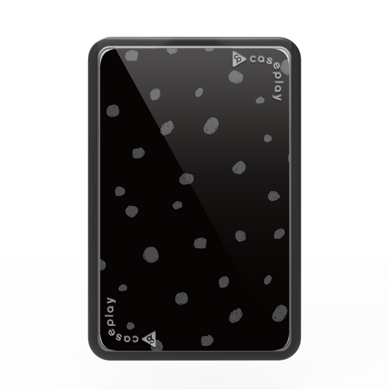 Premium Card Wallet［ Drawing Dot - Black ］