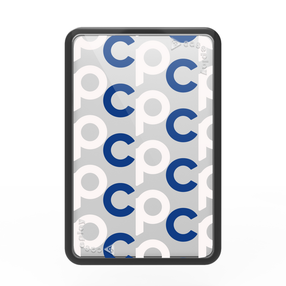 Premium Card Wallet［ Original - CASEPLAY Initial All-over Pattern - Navy ］
