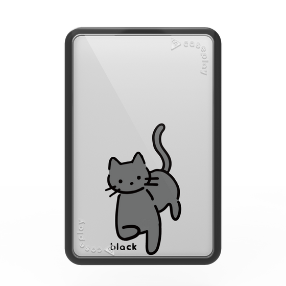 Premium Card Wallet［ Original - CASEPLAY Cat - black ］