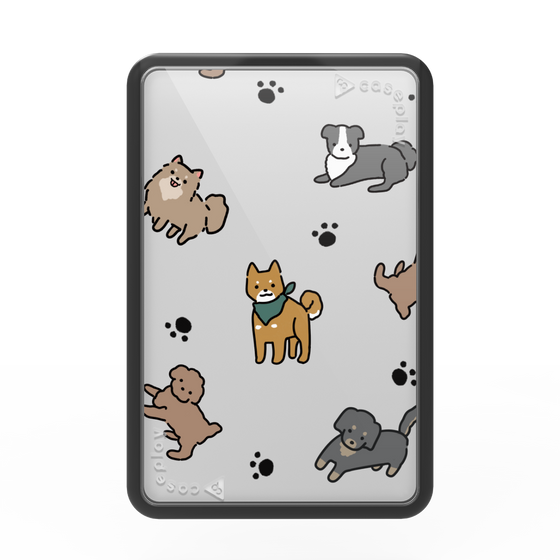 Premium Card Wallet［ Original - CASEPLAY Dog All-over Pattern - color ］