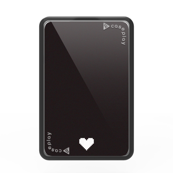 Premium Card Wallet［ Original - Favorite Color Heart - Black ］