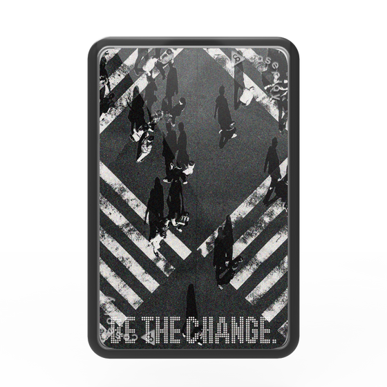 Premium Card Wallet［ Original - Dot Overlay - BE THE CHANGE/B ］