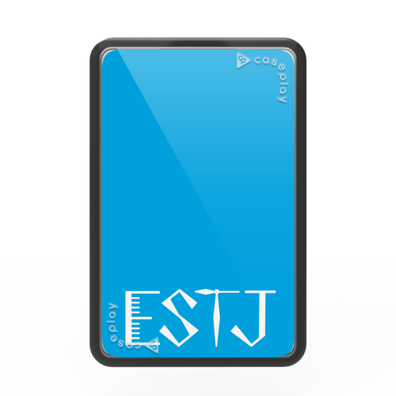 Premium Card Wallet［ Original - ESTJ Executive - Alphabet - Blue ］