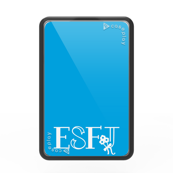 Premium Card Wallet［ Original - ESFJ Consul - Alphabet - Blue ］