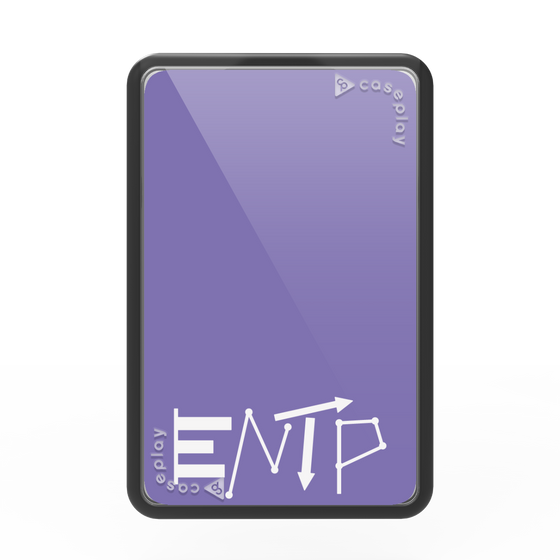 Premium Card Wallet［ Original - ENTP Debater - Alphabet - Purple ］