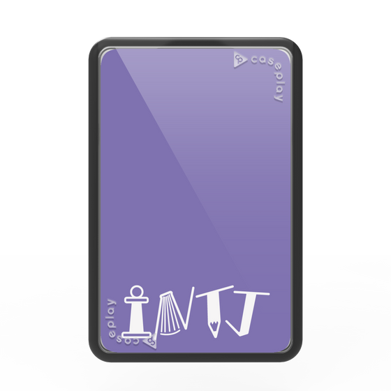 Premium Card Wallet［ Original - INTJ Architect - Alphabet - Purple ］