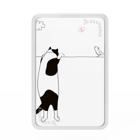 Premium Card Wallet［ Calico Cat Peeking with Curiosity ］
