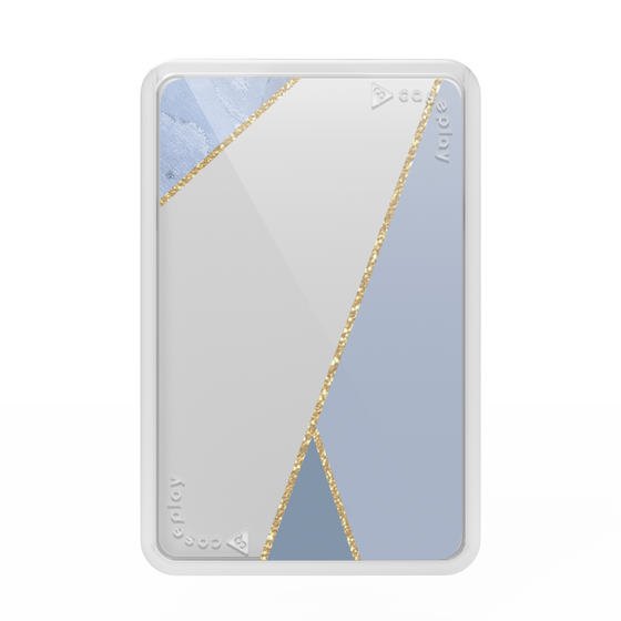Premium Card Wallet［ Marble Triangle Palette - Blue ］