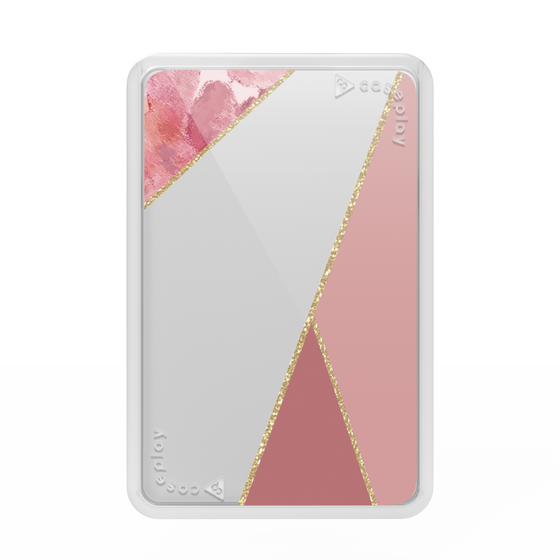 Premium Card Wallet［ Marble Triangle Palette - Pink ］