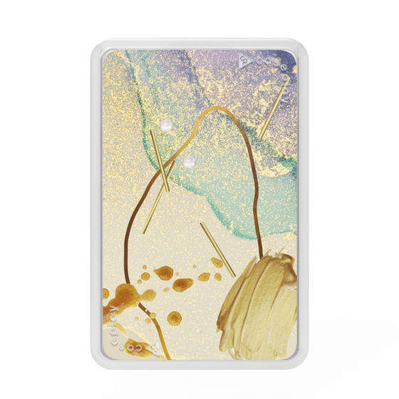 Premium Card Wallet［ Marble Nuance Painting Purple ］