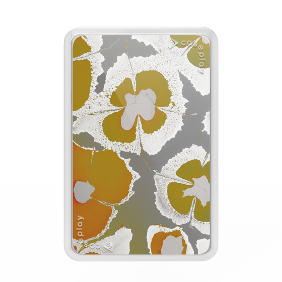 Premium Card Wallet［ y2k(Year2000) - Flower - Yellow Gray ］