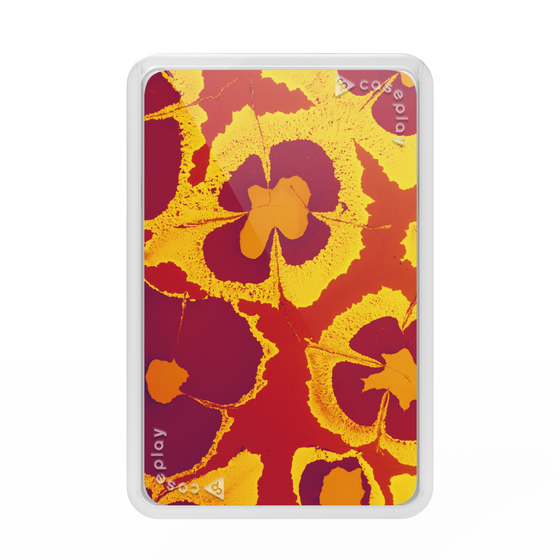 Premium Card Wallet［ y2k(Year2000) - Flower - Orange purple ］