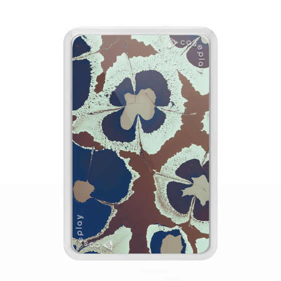 Premium Card Wallet［ y2k(Year2000) - Flower - Brown Navy ］