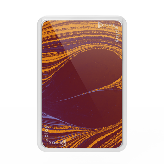 Premium Card Wallet［ y2k(Year2000) - Heart - High contrast Orange ］