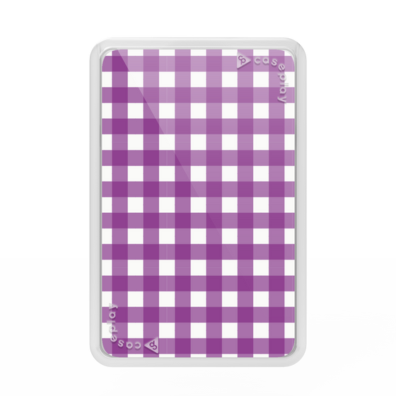 Premium Card Wallet［ Checkered Purple ］