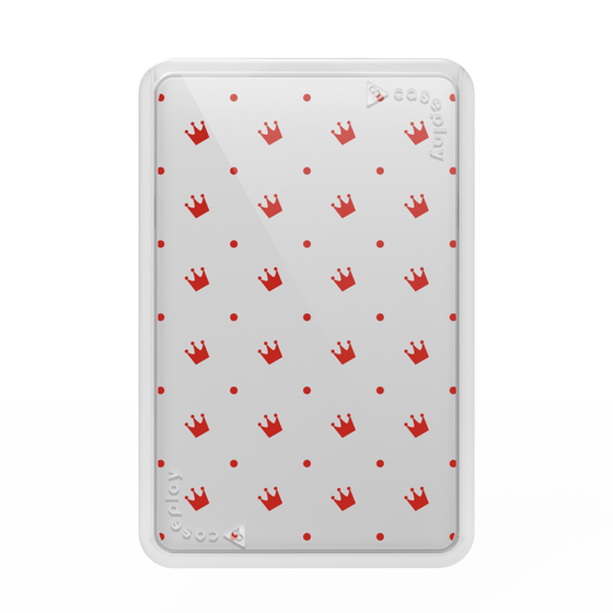 Premium Card Wallet［ CASEPLAY Crown Dots Red ］