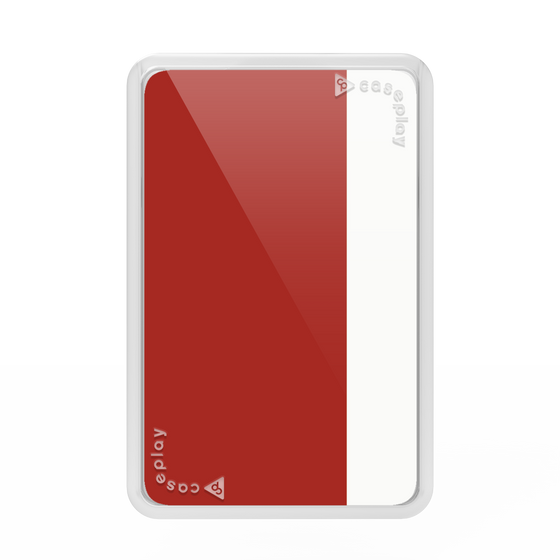 Premium Card Wallet［ CASEPLAY Bi-Colors Red & White ］