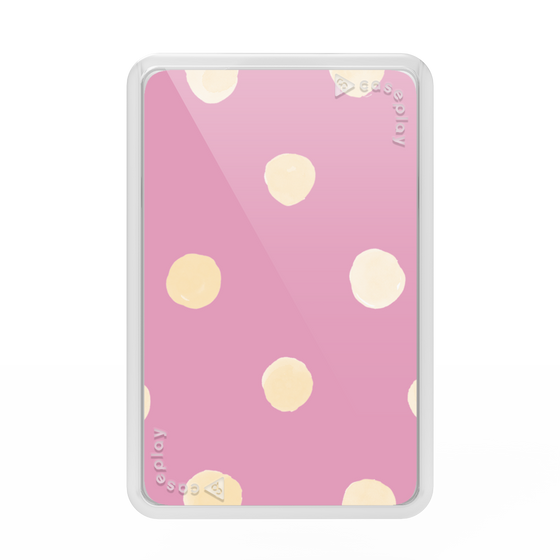 Premium Card Wallet［ Watercolor Dots Retro Color - Pink ］