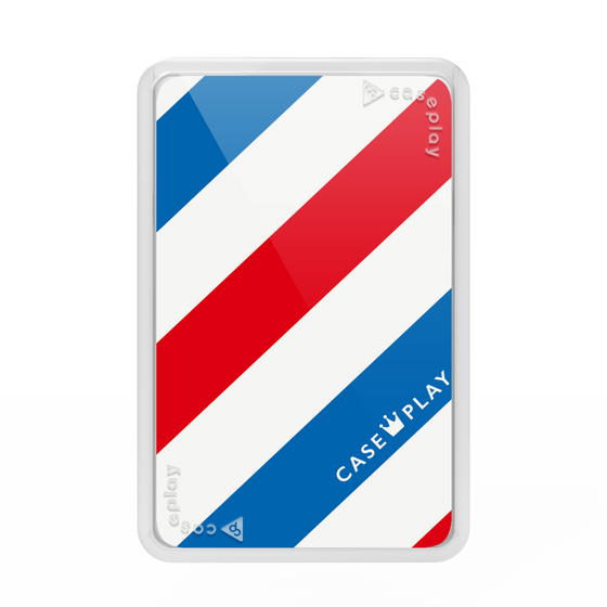Premium Card Wallet［ Big Stripe - Red × Blue ］