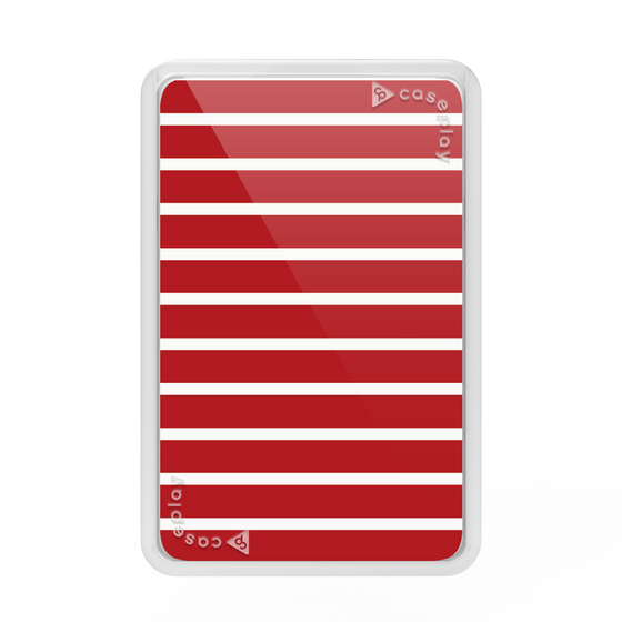 Premium Card Wallet［ Middle Border - Red ］