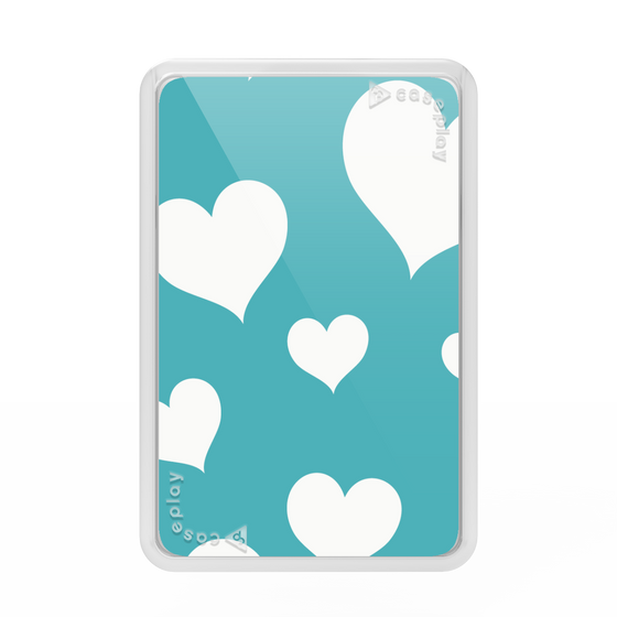 Premium Card Wallet［ Dot Hearts - Blue ］