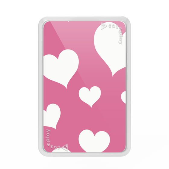 Premium Card Wallet［ Dot Hearts - Pink ］