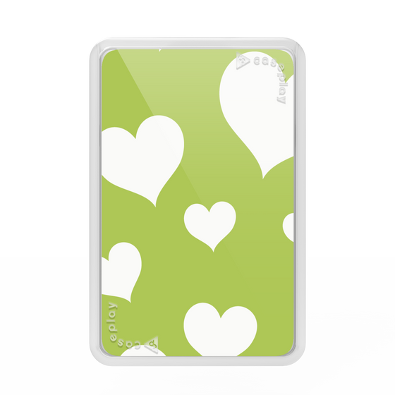 Premium Card Wallet［ Dot Hearts - Green ］