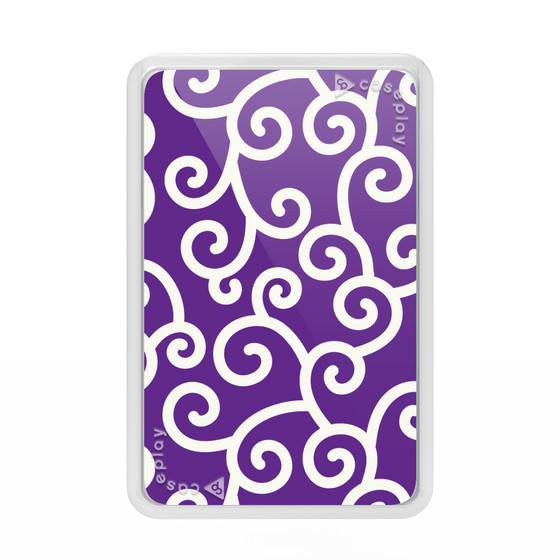 Premium Card Wallet［ Karakusa Pattern - Purple ］