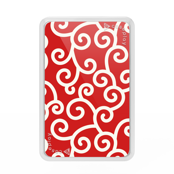 Premium Card Wallet［ Karakusa Pattern - Red ］