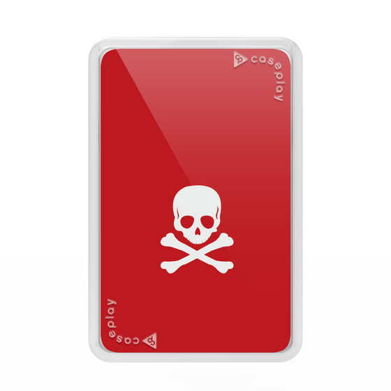 Premium Card Wallet［ Skull - Red ］