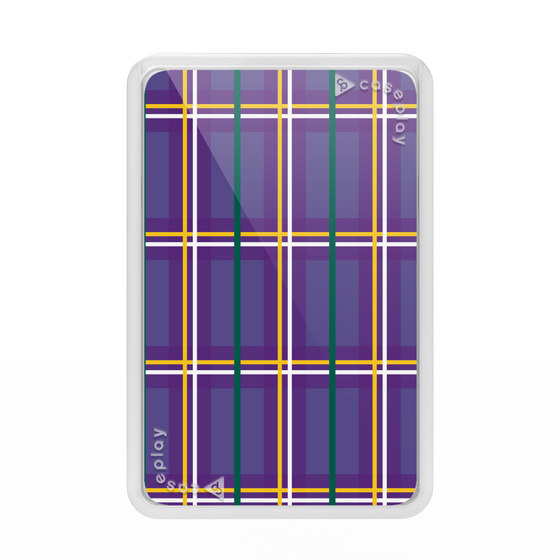 Premium Card Wallet［ Tartan Check - Purple ］