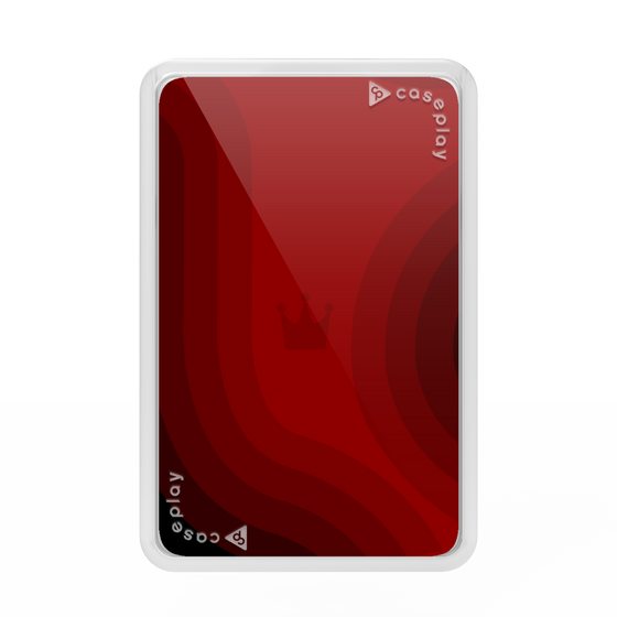 Premium Card Wallet［ CASEPLAY Winding Pattern - Red ］