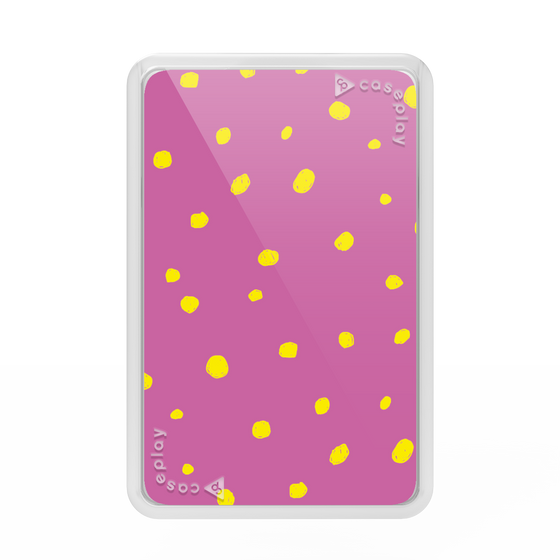 Premium Card Wallet［ Drawing Dot - Pink ］