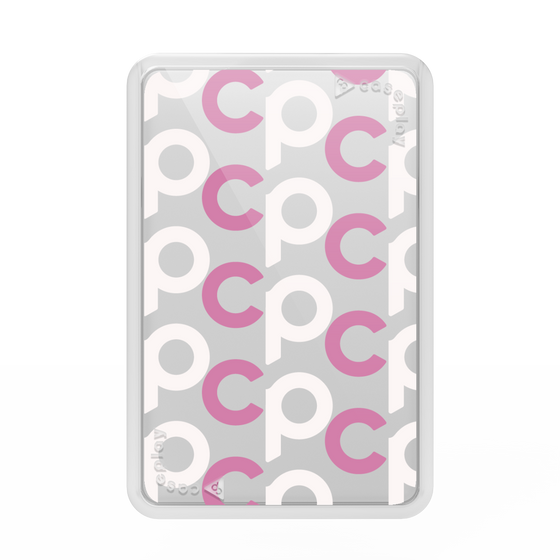 Premium Card Wallet［ Original - CASEPLAY Initial All-over Pattern - Pink ］