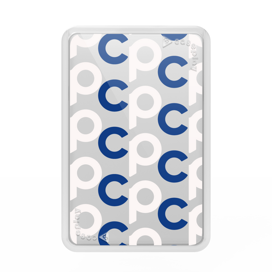 Premium Card Wallet［ Original - CASEPLAY Initial All-over Pattern - Navy ］