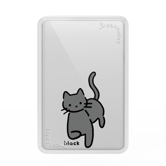 Premium Card Wallet［ Original - CASEPLAY Cat - black ］