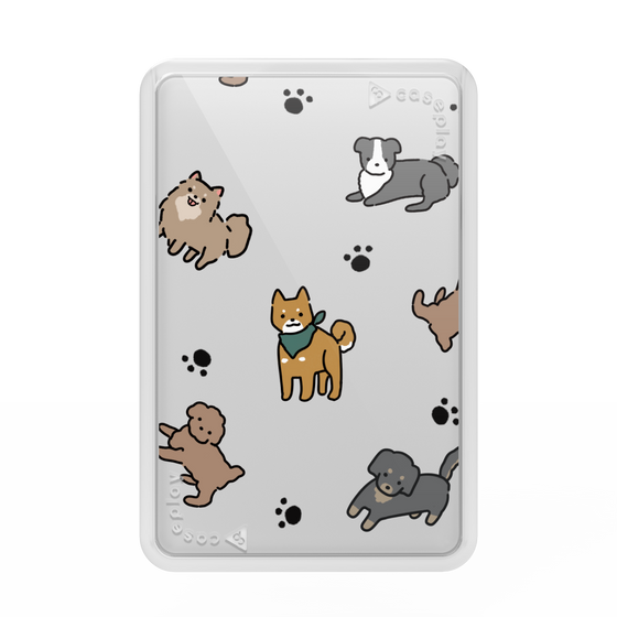 Premium Card Wallet［ Original - CASEPLAY Dog All-over Pattern - color ］