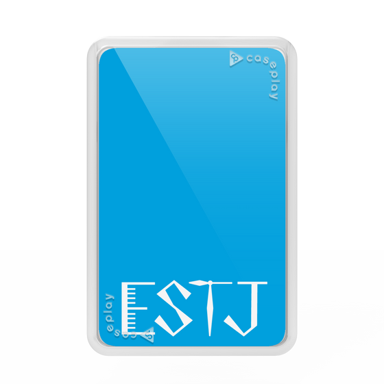 Premium Card Wallet［ Original - ESTJ Executive - Alphabet - Blue ］